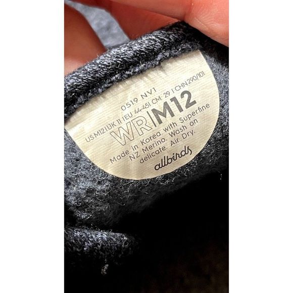 Men's ALLBIRDS Wool Runners Size 12 Natural Black - Picture 9 of 9